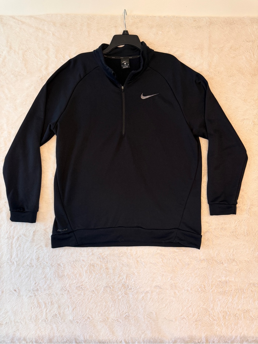 Nike Men's XL Dri-FIT Black Quarter-Zip Training Top Pullover 860477-010